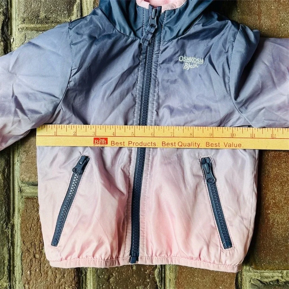 OshKosh B'gosh Baby Girls' Multicolor Hooded Fashion Jacket‎ coat 12months ombré